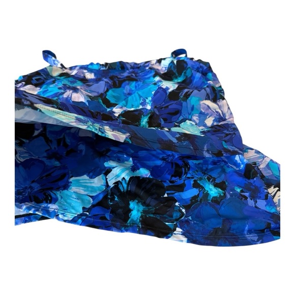 NEW Swim Solutions Navy Blues Floral Underwire Tankini Swim Top – Size 22W - Picture 2 of 15